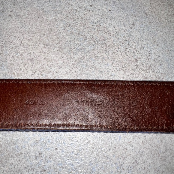 NWT Jos A Bank 46 blue golf theme woven cotton leather accent casual belt - Picture 6 of 7